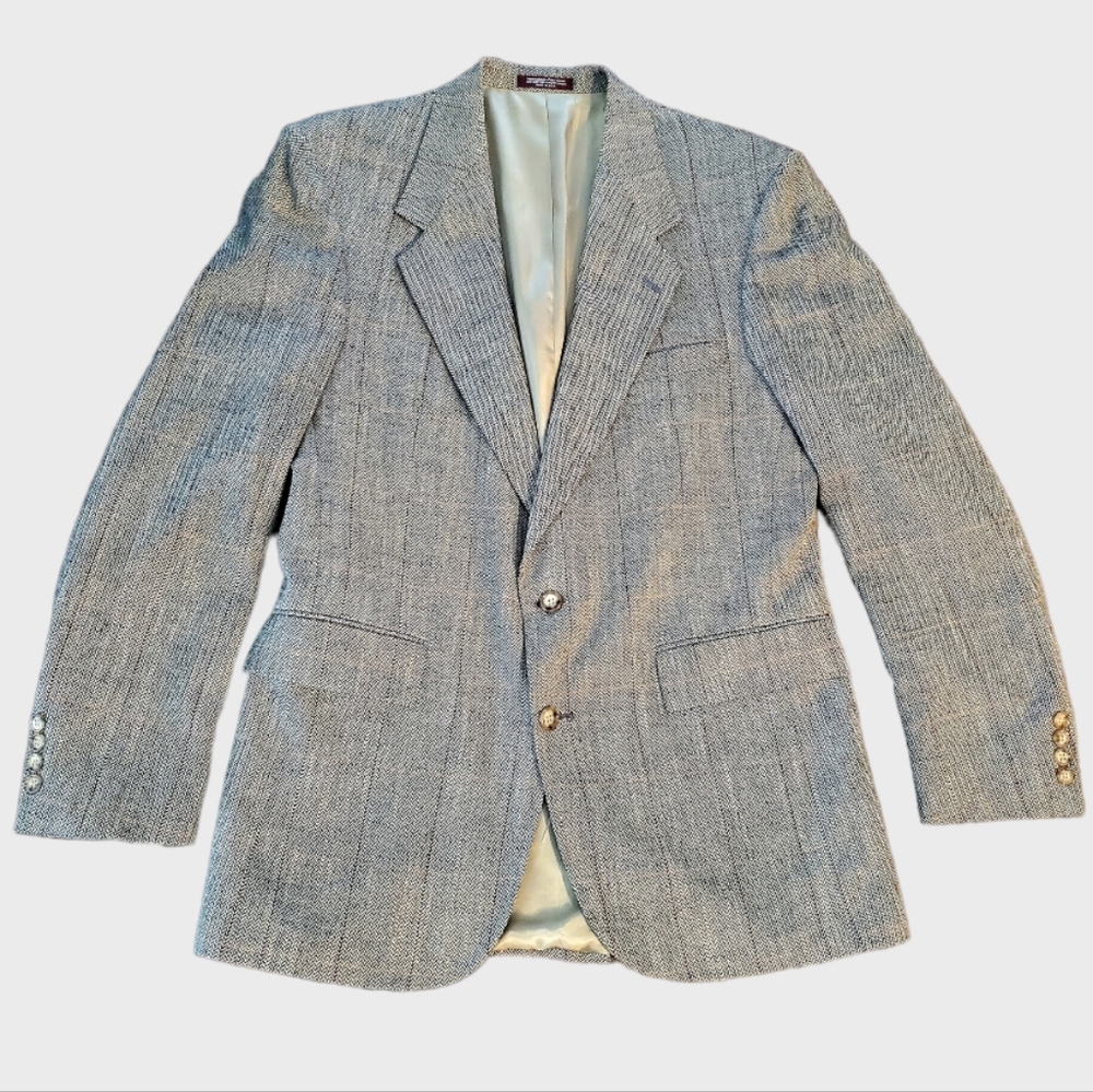 Evan Picone Blazer Suit Jacket 42 L Tweed Vintage Sport Coat
